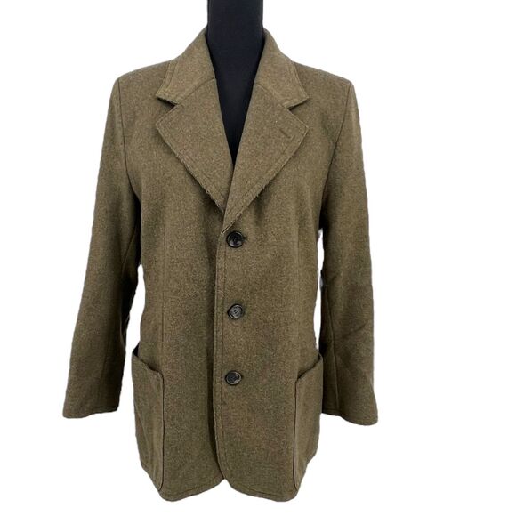 R.E.D. Valentino Wool Cashmere Green Lightweight Blazer Pockets Size 52 - Picture 5 of 8